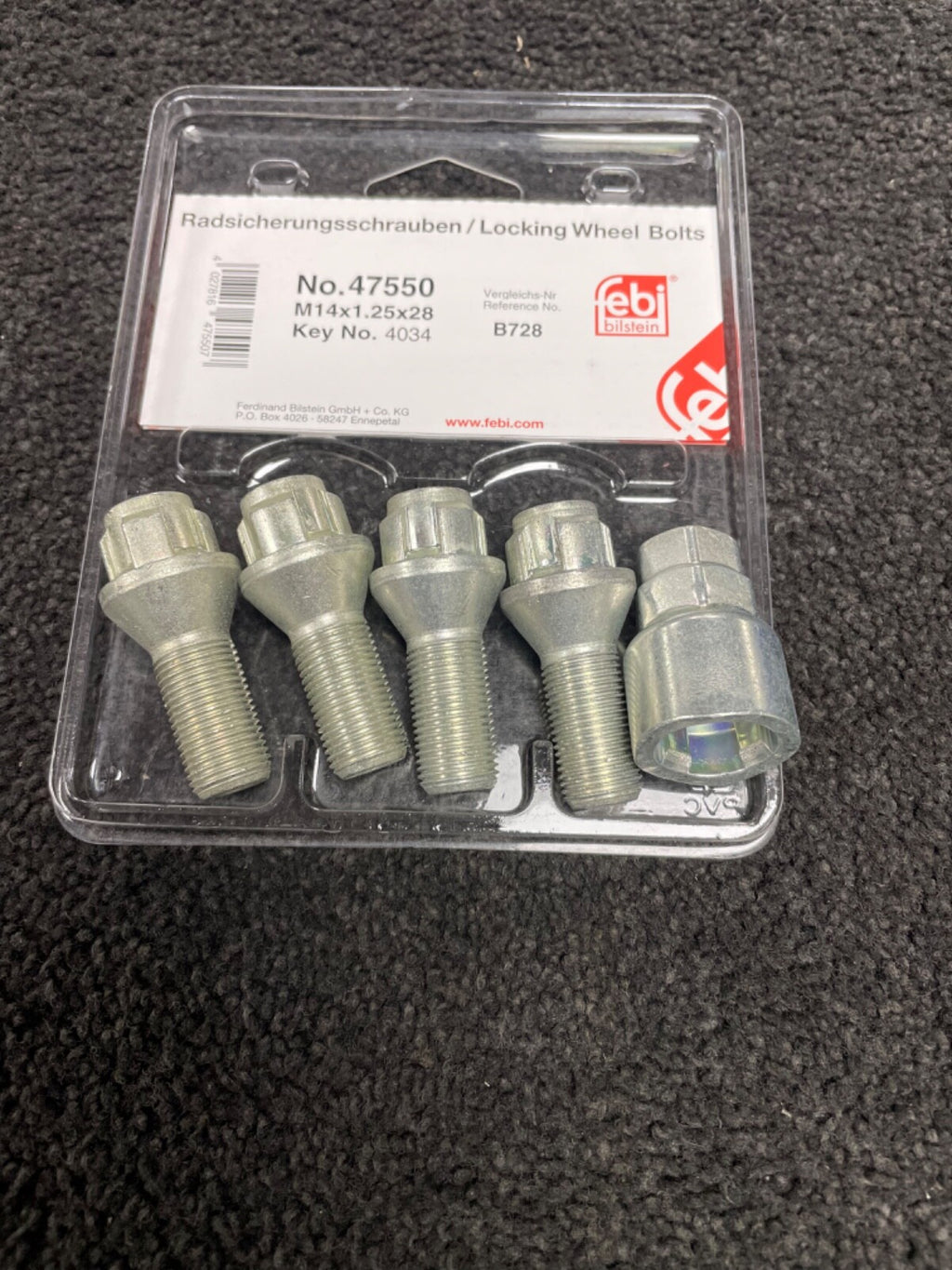FOR Bmw Wheel Nuts Bolts M14X1.25 Security For Alloys 574/5B