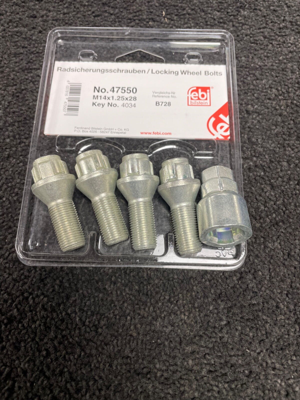 FOR Bmw Wheel Nuts Bolts M14X1.25 Security For Alloys 574/5B