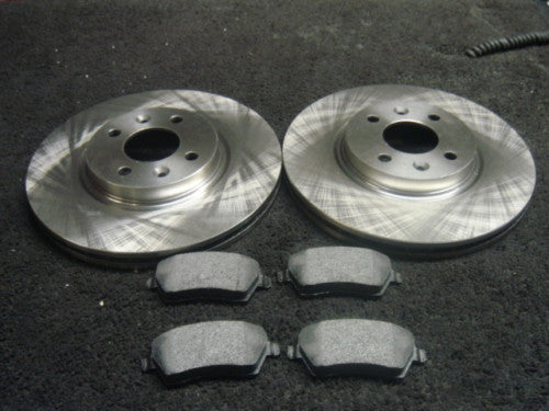 FOR NISSAN MICRA K12 2002-2009 FRONT 2 BRAKE DISCS AND PADS SET NEW