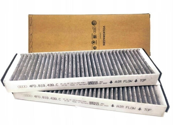 GENUINE CARBON ACTIVATED CABIN FILTER PAIR AUDI R8 422, 423, 427, 429 FSI