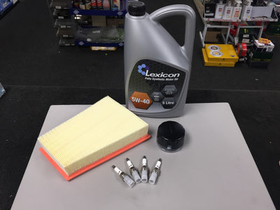 RENAULT MEGANE MK2 1.6 02-09 OIL AIR FILTER SPARK PLUGS SYN 5W40 OIL SERVICE KIT