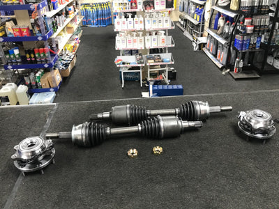 2 DRIVE SHAFTS 2 WHEEL BEARING HUB FOR Nissan Navara D40 Pathfinder 2.5DCi MTM