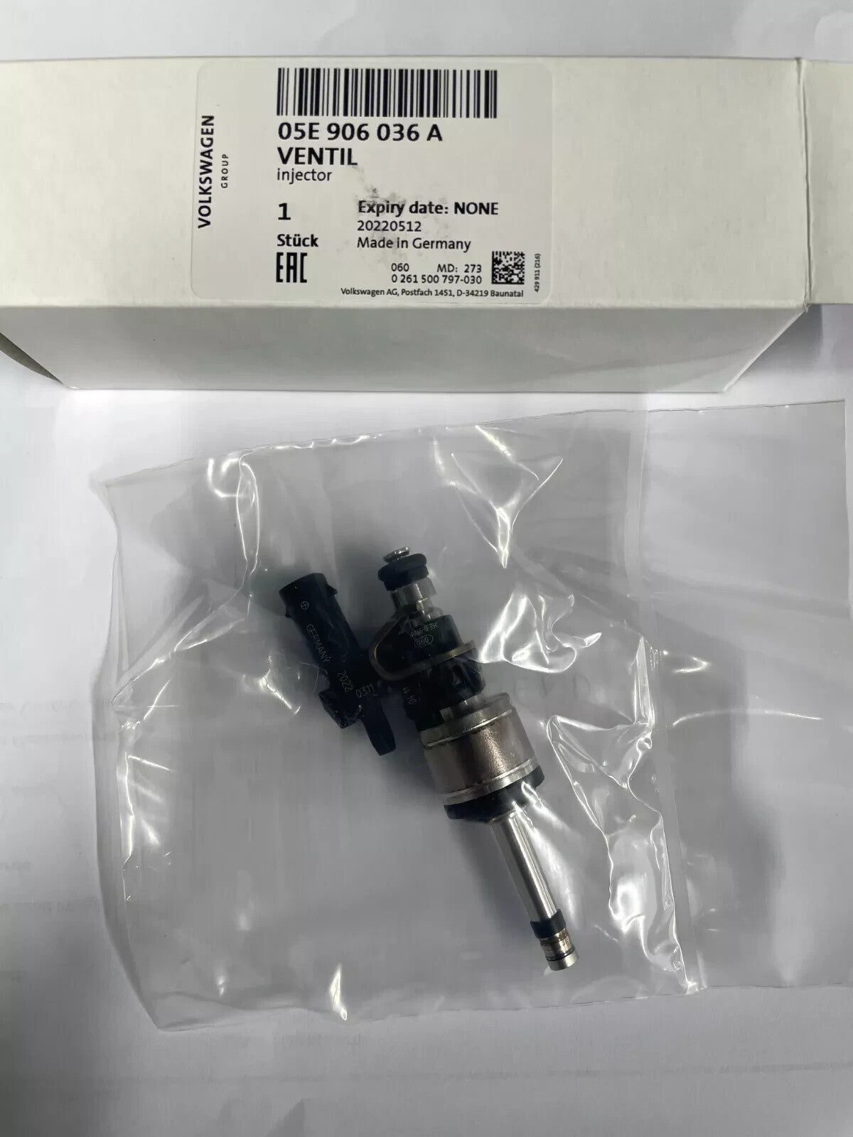 AUDI VW SEAT SKODA PETROL FUEL INJECTOR NEW 05E906036A GENUINE