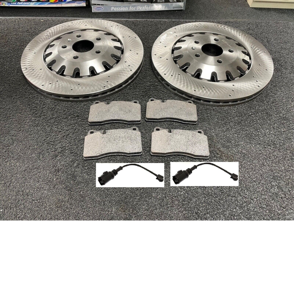 LEON CUPRA R 300 310 345 BHP FRONT BRAKE DISC PADS 370X32 8J0615301 E F K