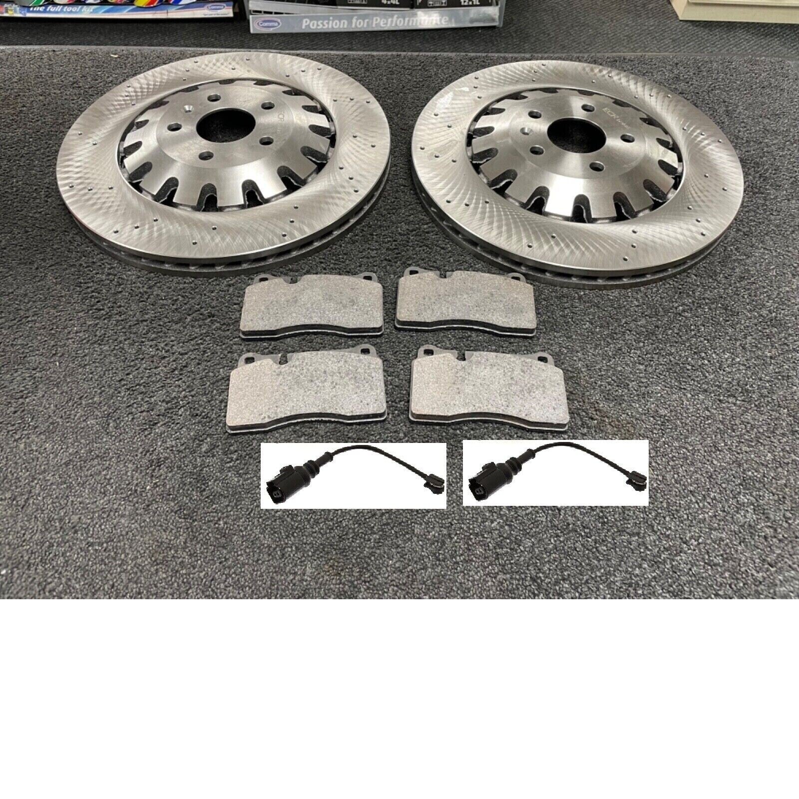 LEON CUPRA R 300 310 345 BHP FRONT BRAKE DISC PADS 370X32 8J0615301 E F K
