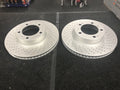 PORSCHE BOXSTER 986 987 S 3.2 3.4 BRAKE DISCS FRONT CROSS DRILLED PLATINUM