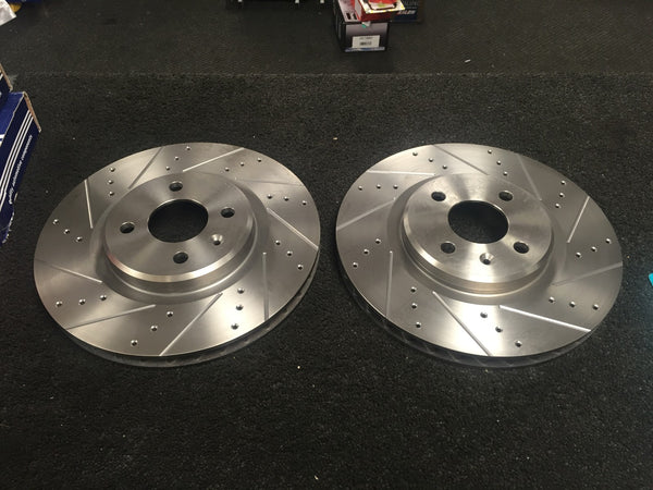 FOR LOTUS ELISE MK2 EXIGE 2 ELEVEN EUROPA S CROSS DRILLED GROOVED BRAKE DISC