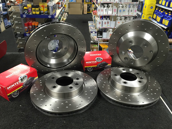 A5 S5 TFSI QUATTRO S LINE BLACK EDITION BRAKE DISC CROSS DRILLED FRONT REAR PADS