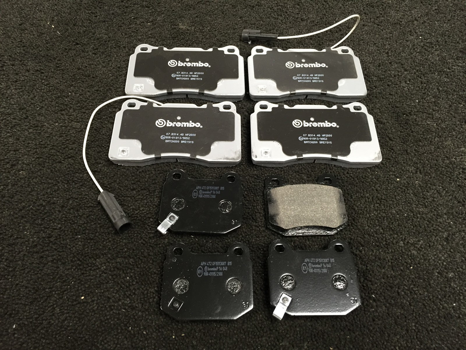 FOR MITSUBISHI EVO 5 6 7 8 BREMBO BRAKE PADS FRONT REAR