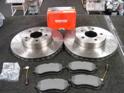 FOR MERCEDES CLAA45 GLA45 AMG FRONT BRAKE DRILLED DISCS PADS 350MM 
