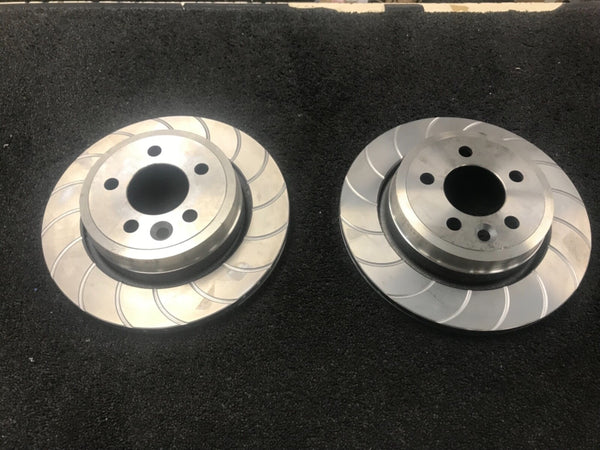 ROVER MG ZT ZTT 160 190 260 CROSS DRILLED GROOVED BRAKE DISCS REAR 276MM VENTED