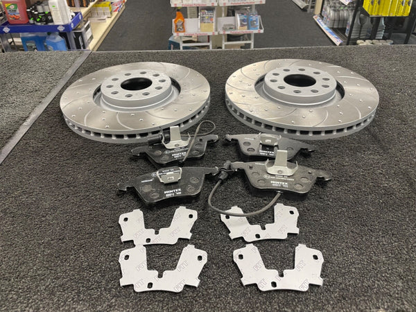 AUDI A4 B7 2.0TFSI 200BHP PERFORMANCE  FRONT BRAKE DISC DRILLED GROOVED 320MM