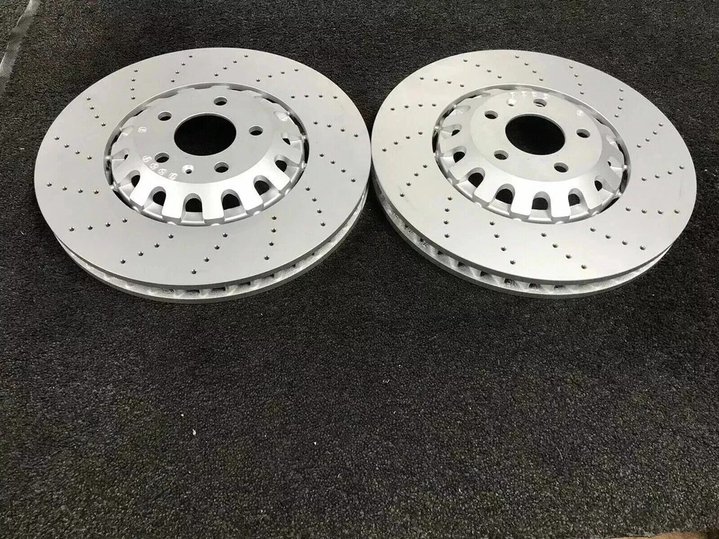 FOR AUDI S4 S5 A6 A7 A8 Q7 Q8 SQ5 S7 2 FRONT BRAKE PADS DISC CROSS DRILLED 375MM