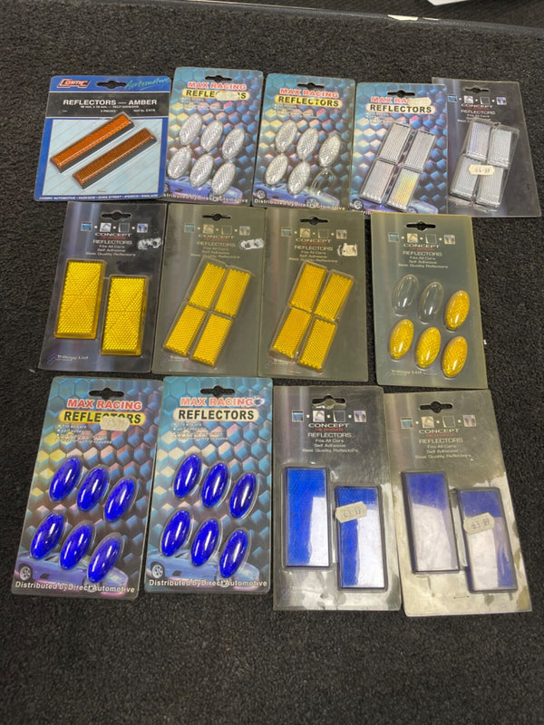 ASSORTED Light Reflectors Rear Trailer Reflector Disks Caravan Bike