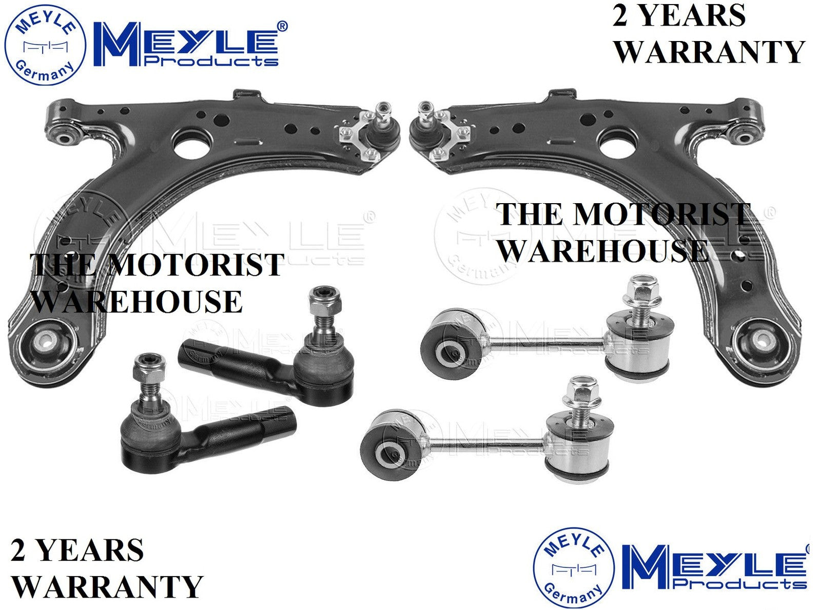 VW GOLF MK4 2.3 V5 FRONT WISHBONE ARMS METAL LINK LINKS OUTER TIE TRACK ROD ENDS