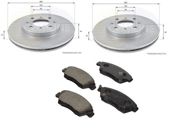 FOR HONDA CIVIC 1.6 VTEC 5DR 2001ON  FRONT BRAKE DISCS & MINTEX PADS