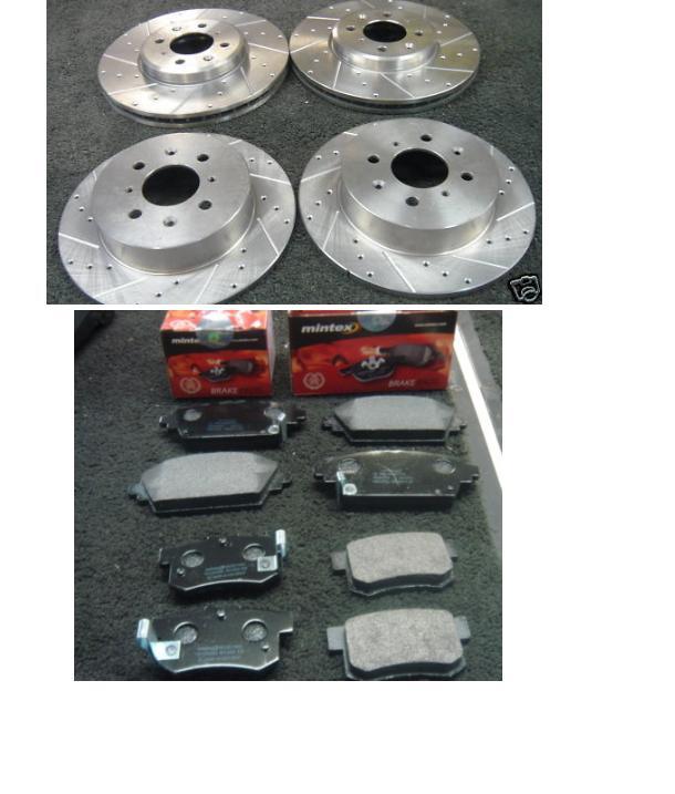 FOR 75 CONNOISSEUR SE CDTI TOURER (MK1 FL)  BRAKE DISC PAD FRONT REAR DRIILED GR