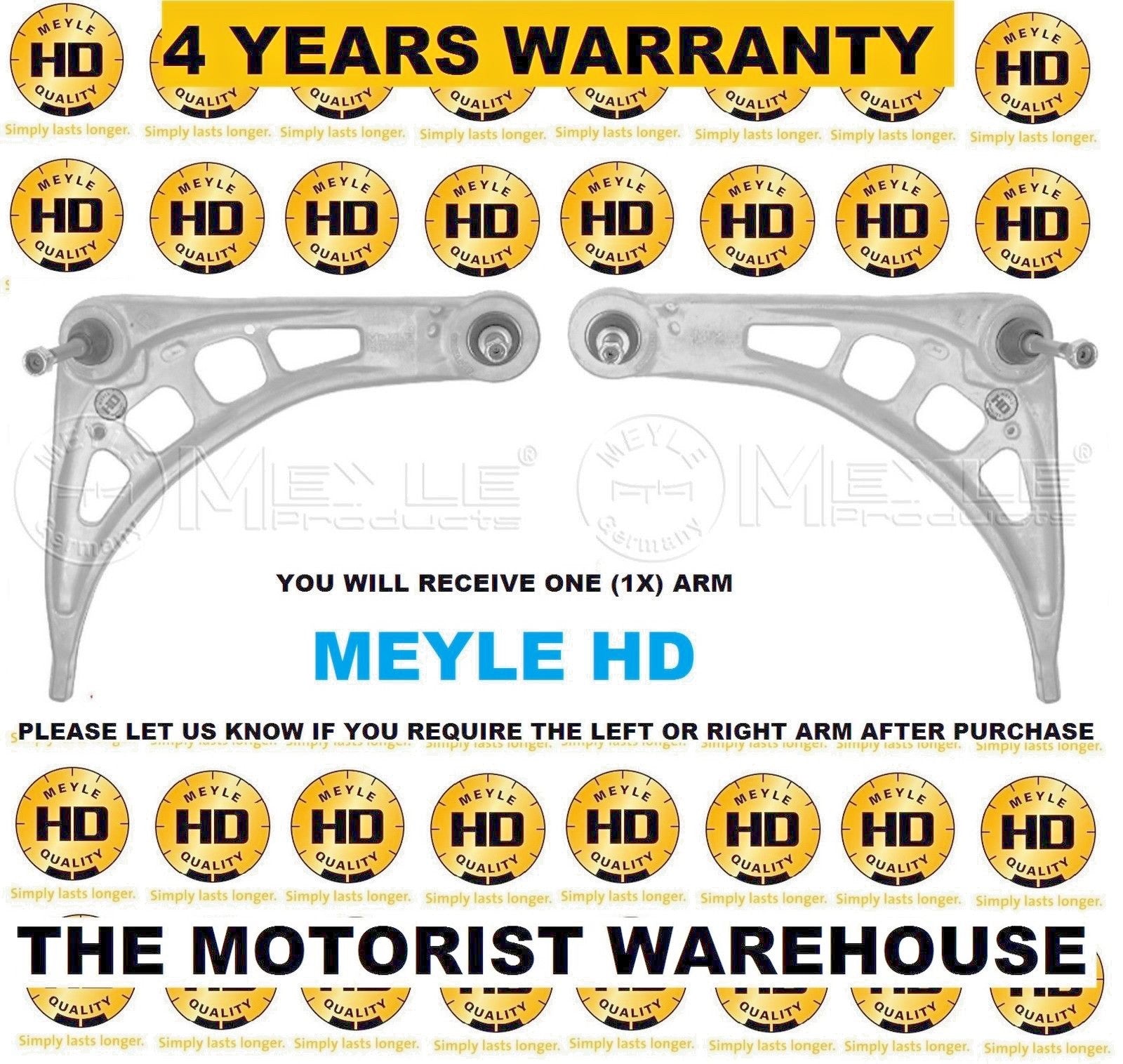 BMW E46 328 330 330D CI M SPORT TECH FRONT 1 LOWER CONTROL ARM WISHBONE MEYLE HD