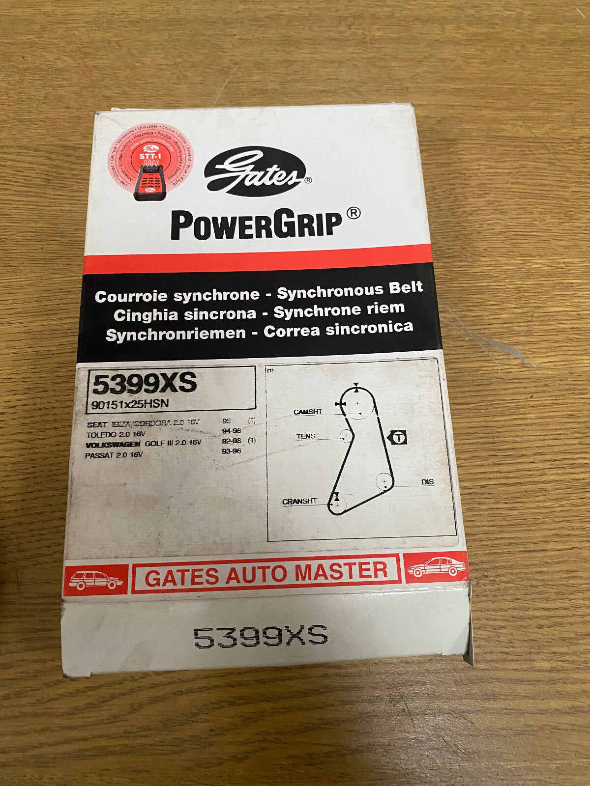 FOR VW GOLF MK3 GTI 2.0 16V PASSAT 2.0 B4 GATES POWERGRIP TIMING BELT 5399XS