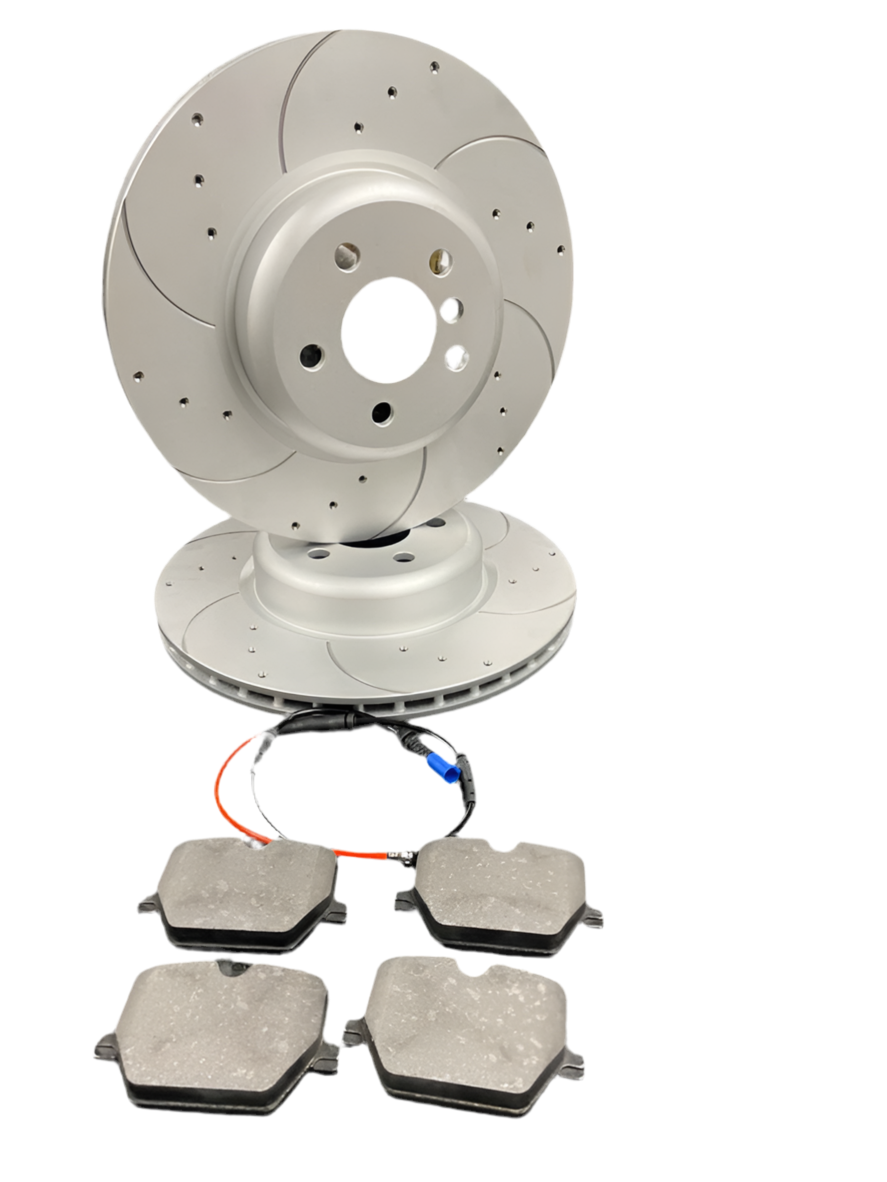 FOR BMW 330i G20 MSPORT FRONT REAR VENTED DRILLED GROOVED BRAKE DISC BRAKE PADS