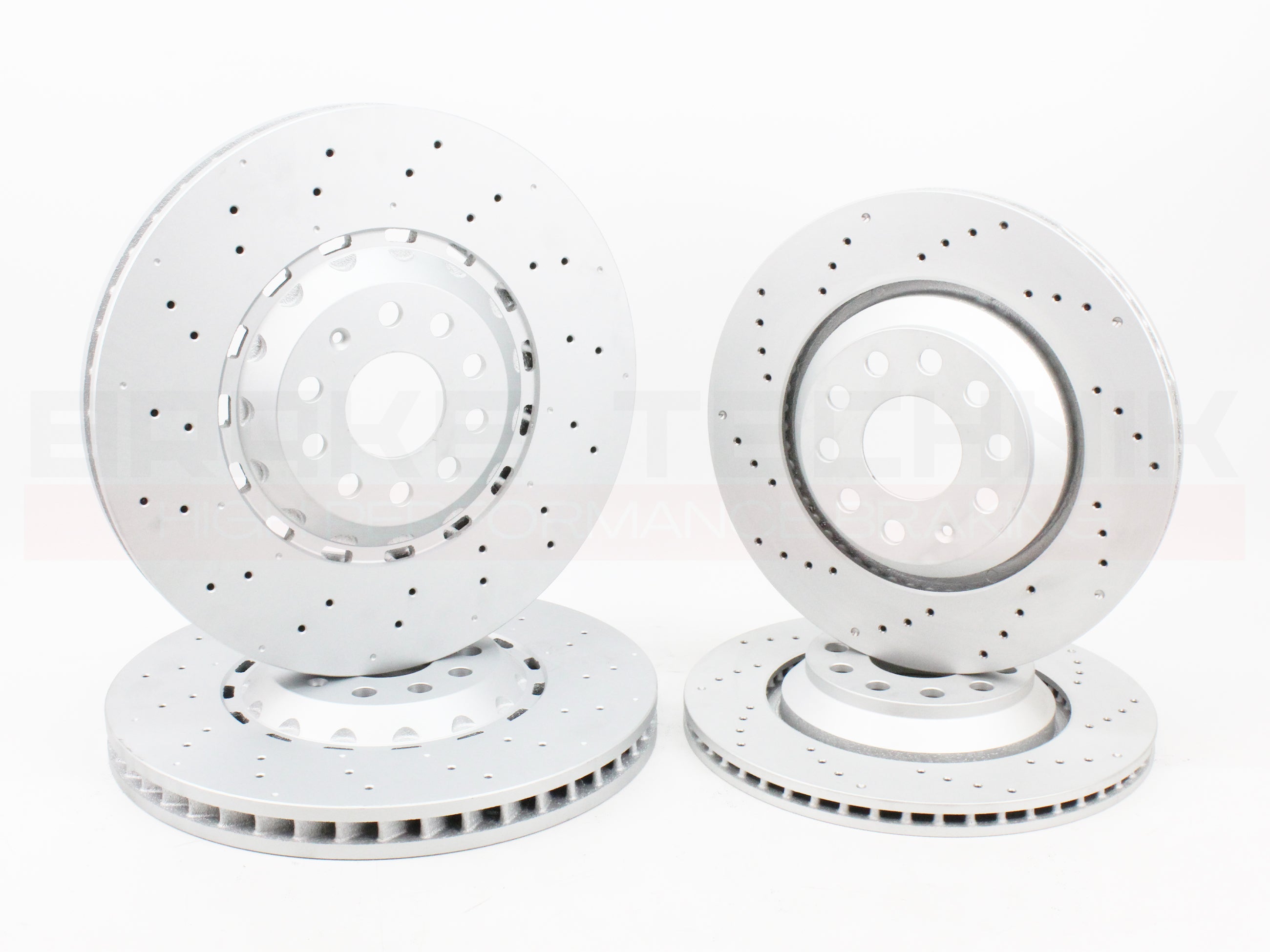 FOR VW GOLF R MK8 8.5 AUDI S3 8Y ARTEON R FRONT REAR PERFORMANCE DRILLED BRAKE DISCS & PADS