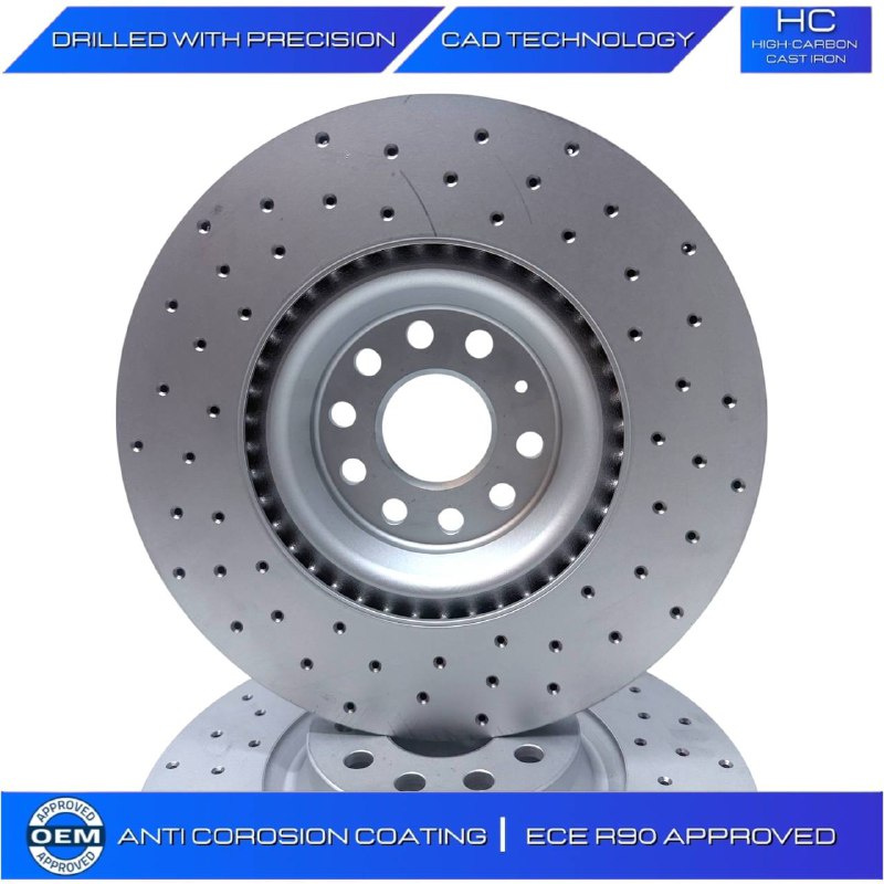 VW PASSAT TIGUAN BiTDI SCR BMT 4MOTION CROSS DRILLED BRAKE DISC PADS 340M