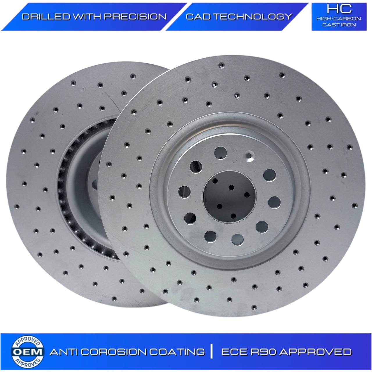 VW PASSAT TIGUAN BiTDI SCR BMT 4MOTION CROSS DRILLED BRAKE DISC PADS 340M