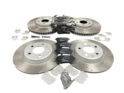 A4 TDI S LINE (MK4 (8K) (B8)) CROSS DRILLED GROOVED BRAKE DISC PAD FRONT REAR