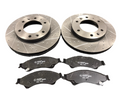 FOR FORD RANGER WILDTRACK FRONT PERFORMANCE DRILLED GROOVED BRAKE DISCS PADS