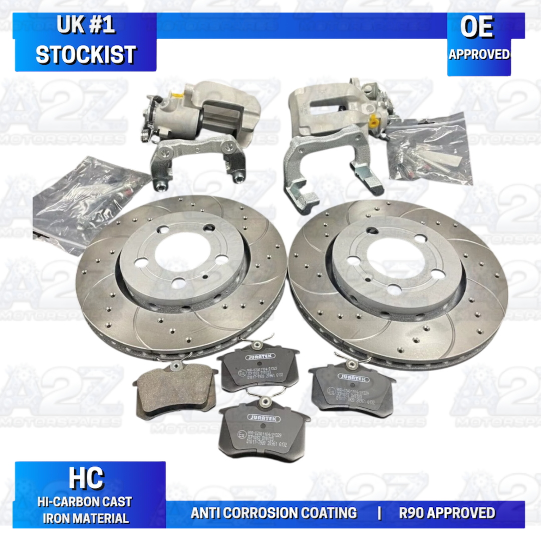 VW GOLF MK4 V5 V6 4MOTION REAR BRAKE DISC UPGRADE CONVERSION KIT VENTED DISC 256