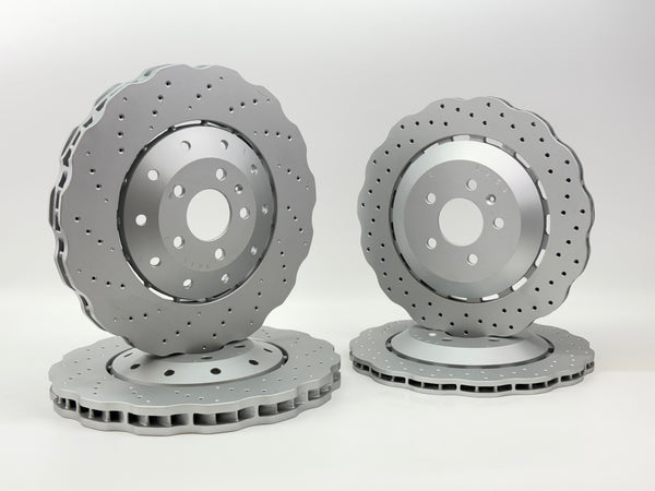 AUDI RS6 AVANT QUATTRO 2013-19 HIGH PERFORMANCE BRAKE DISCS FRONT AND REAR DISCS+ GENUINE BREMBO BRAKE PAD FRONT AND REAR