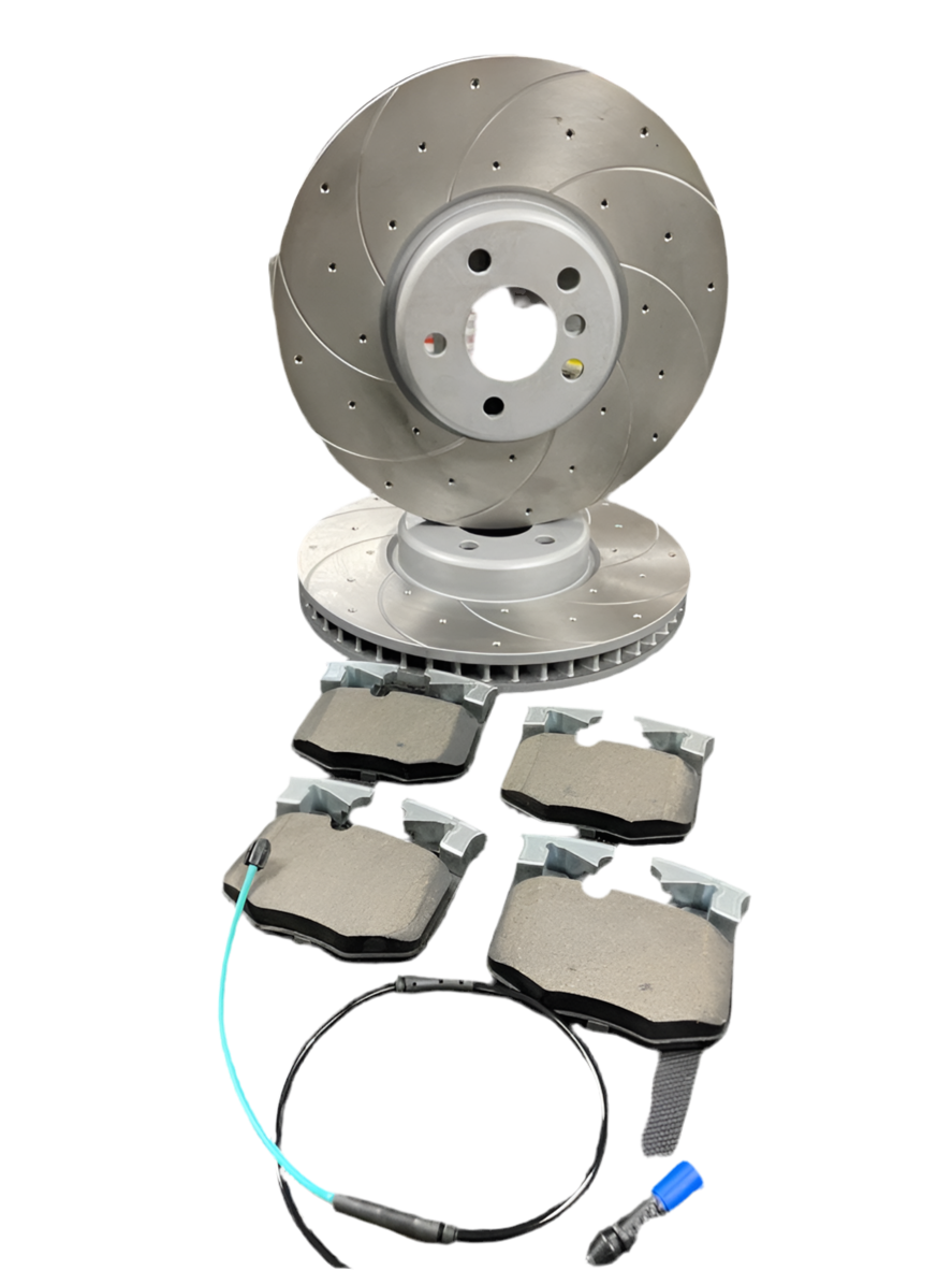 FOR BMW 330i G20 MSPORT FRONT REAR VENTED DRILLED GROOVED BRAKE DISC BRAKE PADS
