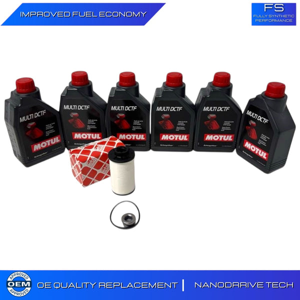 AUDI DSG DQ250 6 SPEED GEARBOX SERVICE KIT 6L MOTUL MULTI DCTF+ FEBI FILTER