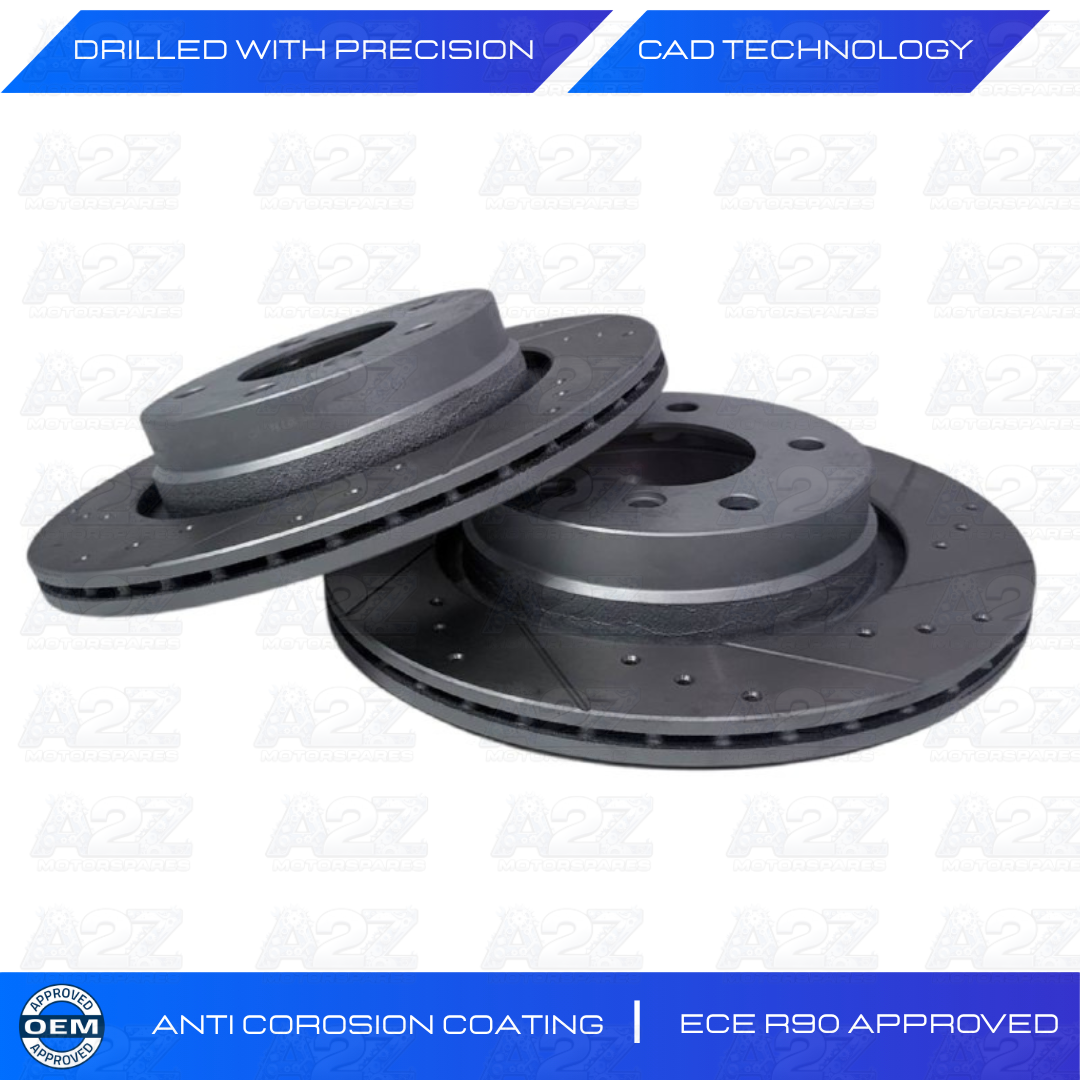 BMW E46 B3 ALPINA 3.3 BRAKE DISC DRILLED GROOVED FRONT REAR BRAKE PADS