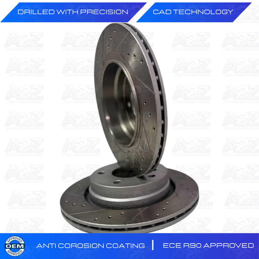 BMW E46 B3 ALPINA 3.3 BRAKE DISC DRILLED GROOVED FRONT REAR BRAKE PADS