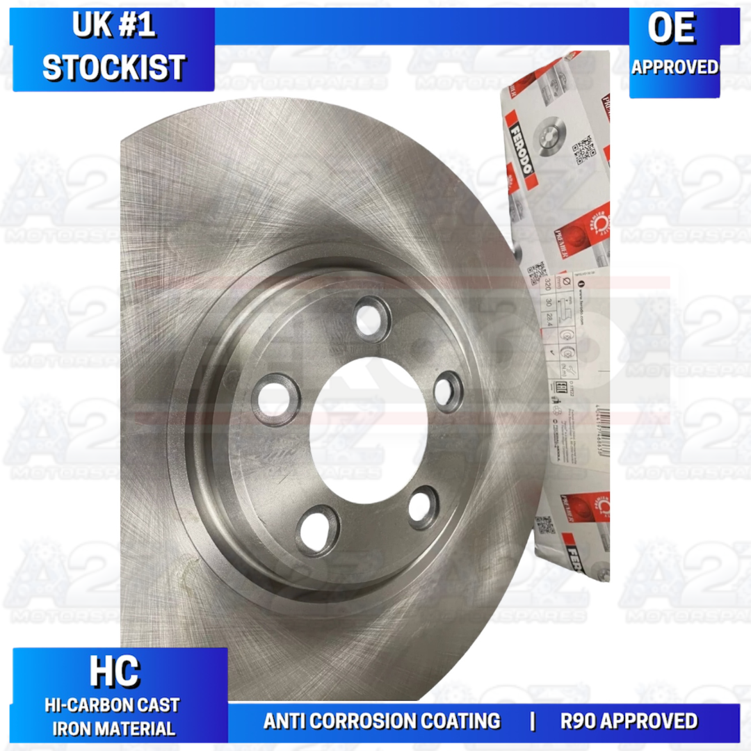 JAGUAR S TYPE XJ6 XJ8 X350 FRONT VENTED BRAKE DISCS 320MM DDF1648 X2