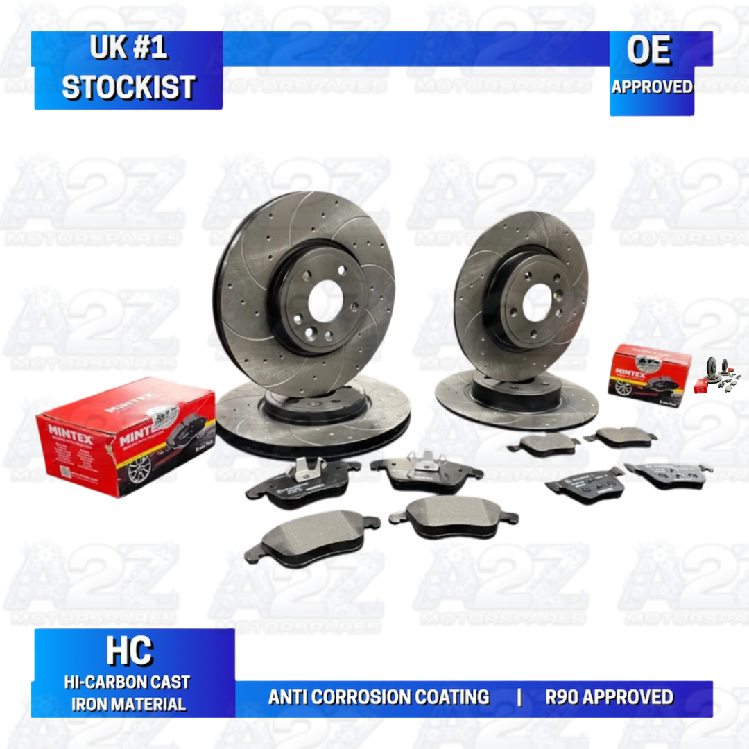 FOR JAGUAR XE 2.0 FRONT REAR DRILLED GROOVED BRAKE DISCS PADS 316+300