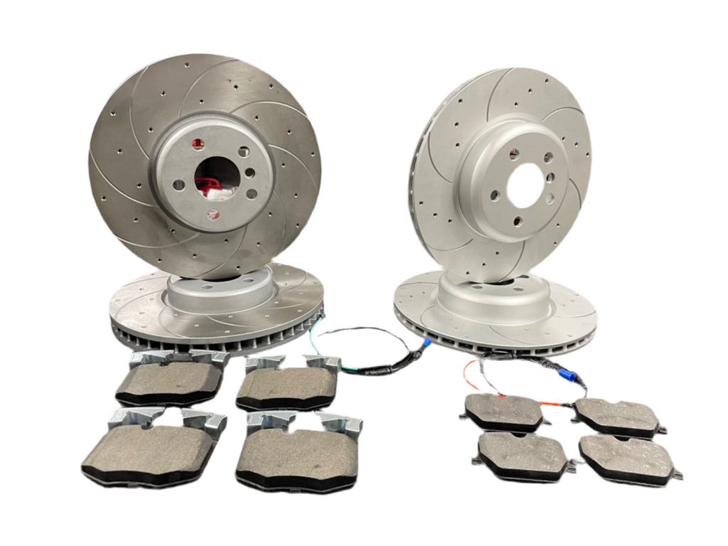 FOR BMW 330i G20 MSPORT FRONT REAR VENTED DRILLED GROOVED BRAKE DISC BRAKE PADS