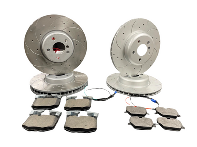FOR BMW 330i G20 MSPORT FRONT REAR VENTED DRILLED GROOVED BRAKE DISC BRAKE PADS