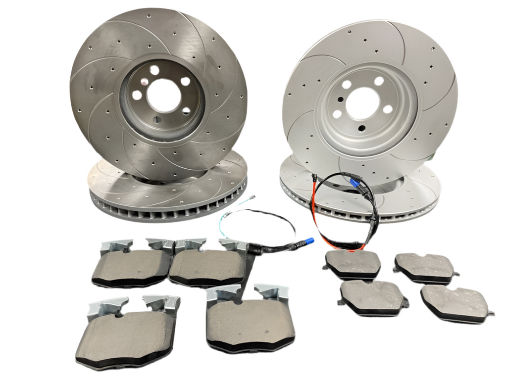 FOR BMW 330i G20 MSPORT FRONT REAR VENTED DRILLED GROOVED BRAKE DISC BRAKE PADS