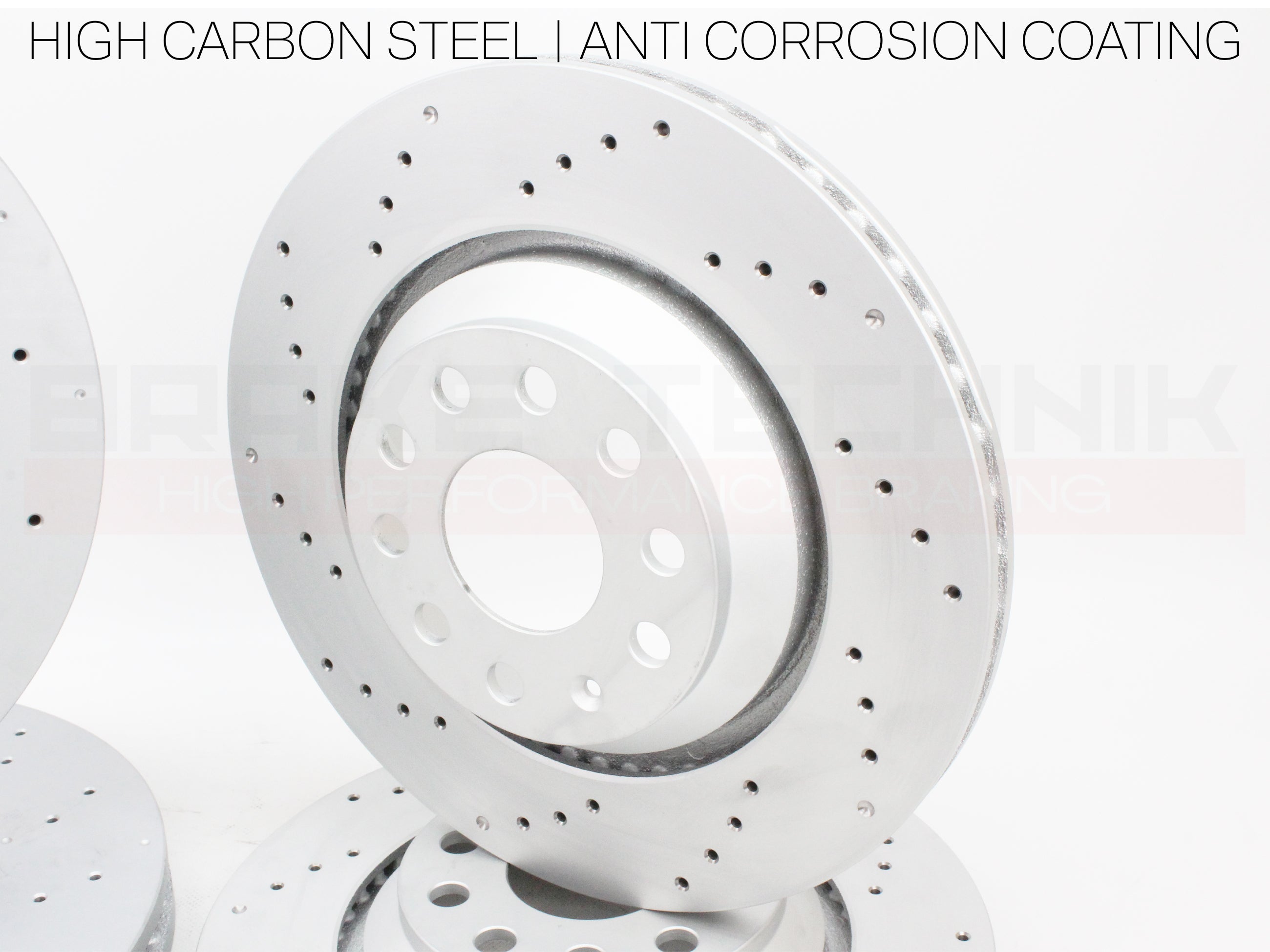 FOR VW GOLF R MK8 8.5 AUDI S3 8Y ARTEON R FRONT REAR PERFORMANCE DRILLED BRAKE DISCS & PADS