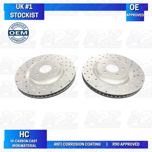 FOR NISSAN INFINITI FX50 G37 M30 M37 Q60 Q70 370Z DRILLED FRONT BRAKE DISCS