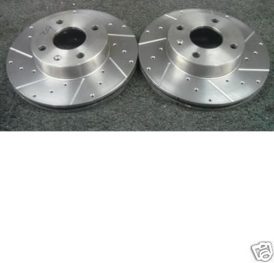FIESTA XR2I RS1800 DRILLED GROOVED BRAKE DISC BRAKE PAD