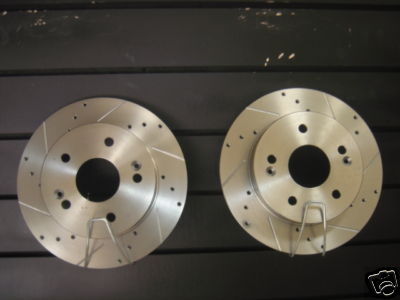 FOR TOYOTA SUPRA 3.0 TWIN TURBO DRILLED GROOVED BRAKE DISC REAR