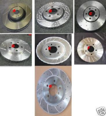 GOLF 1.6 1.8 GTI 76ON FRONT DRILLED GROOVED BRAKE DISCS
