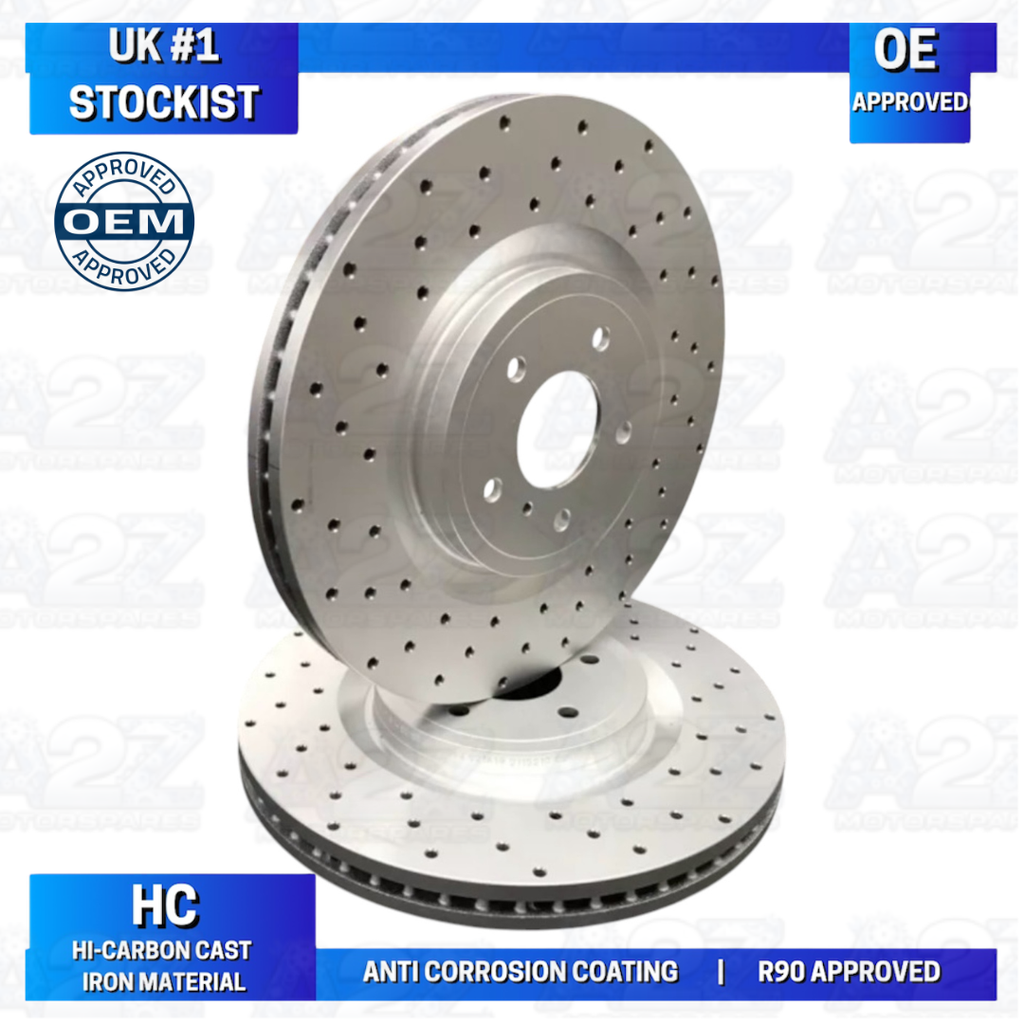 FOR NISSAN INFINITI FX50 G37 M30 M37 Q60 Q70 370Z DRILLED FRONT BRAKE DISCS