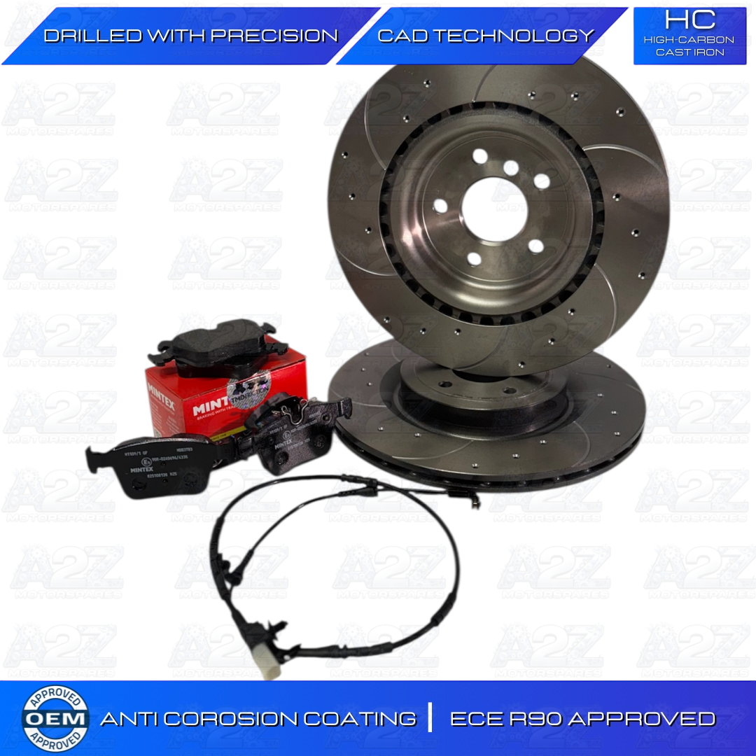 FOR JAGUAR XE 3.0 S X760 FRONT REAR BREMBO DRILLED GROOVED DISCS & MINTEX PADS