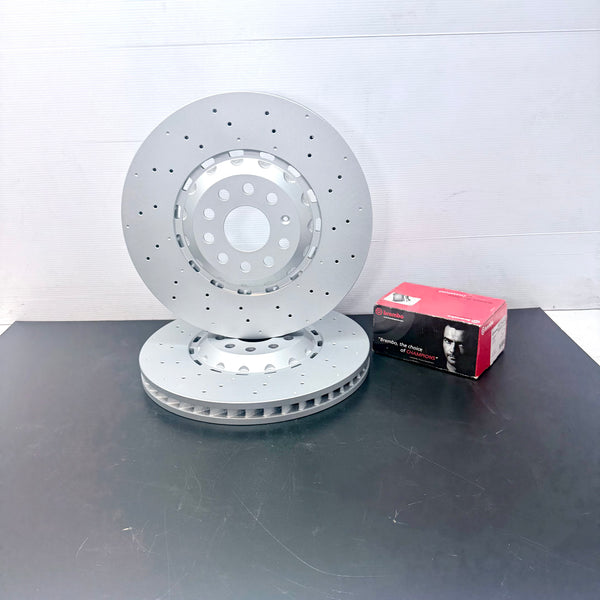 FOR VW GOLF  2.0 R PERFORMANCE FRONT BRAKE DISCS BREMBO PADS 357mm 5WA615301A