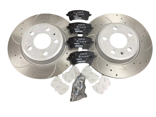 A4 TDI S LINE (MK4 (8K) (B8)) CROSS DRILLED GROOVED BRAKE DISC PAD FRONT REAR