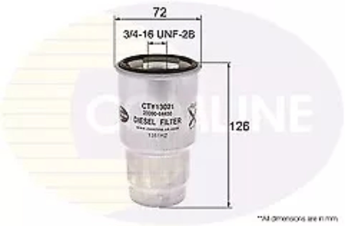 FOR TOYOTA SURF HIACE HILUX 2.4D 3.0D DIESEL 1997-ON DIESEL FUEL FILTER NEW